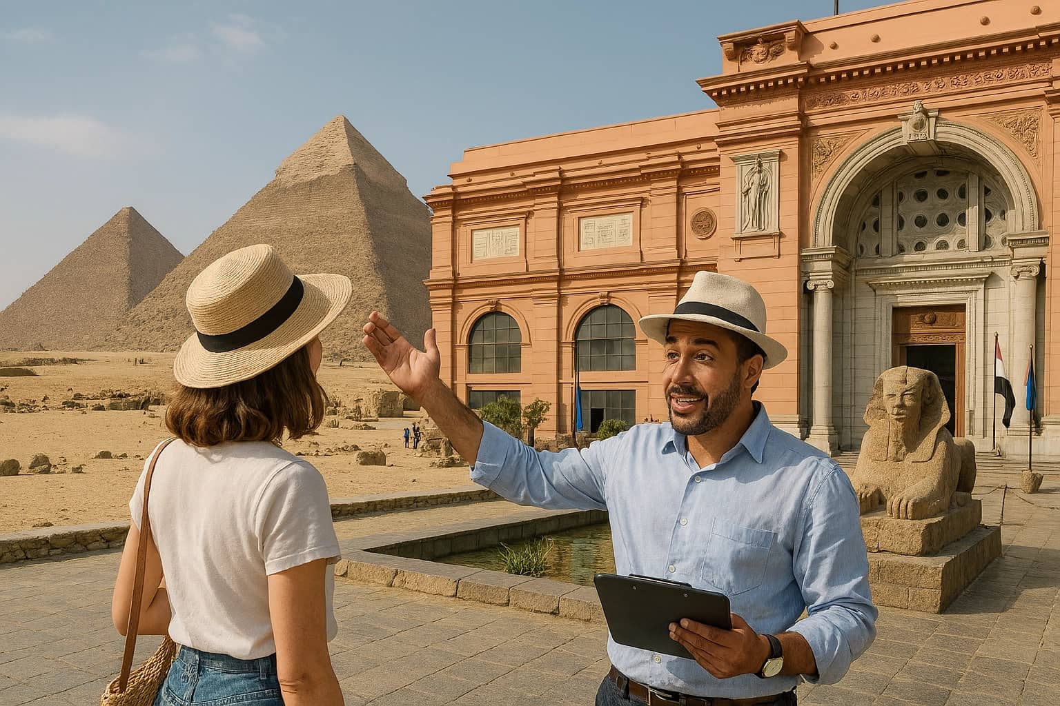 Giza Pyramids & Egyptian Museum Private Day Tour